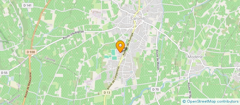 localisation de l'entreprise RUGBY CLUB PAYS DU VENTOUX  CAROMB