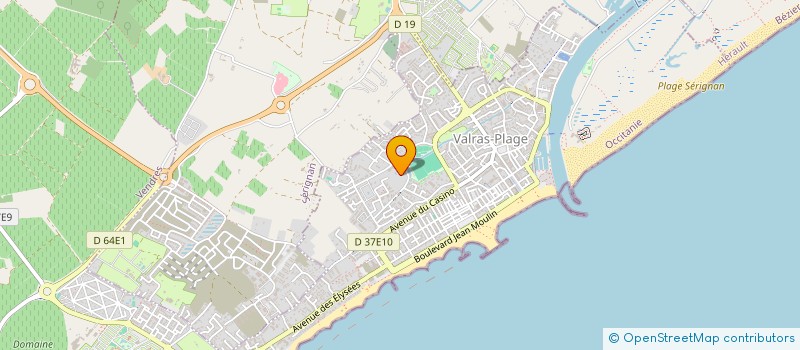 localisation de l'entreprise RUGBY CLUB PLAGES D'ORB à VALRAS-PLAGE