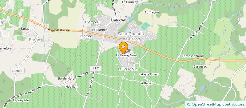 localisation de l'entreprise RUGBY CLUB SAINT-QUENTIN  SAINT-QUENTIN-DE-BARON