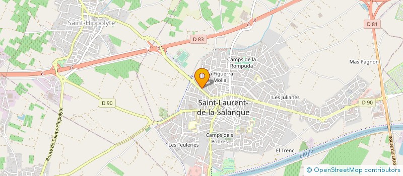 localisation de l'entreprise RUGBY CLUB SALANQUE XV  SAINT-LAURENT-DE-LA-SALANQUE