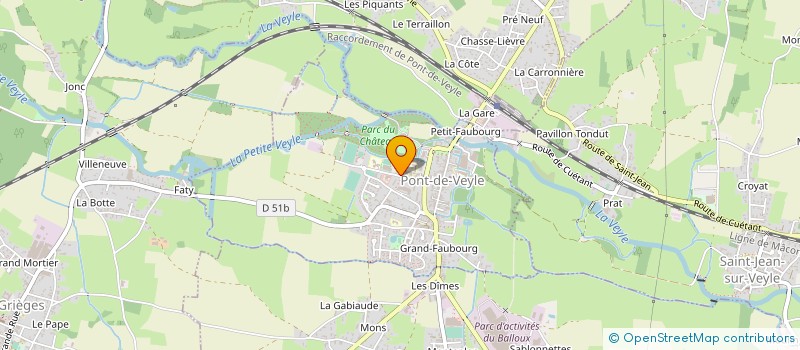 localisation de l'entreprise RUGBY CLUB VEYLE SAONE  PONT-DE-VEYLE