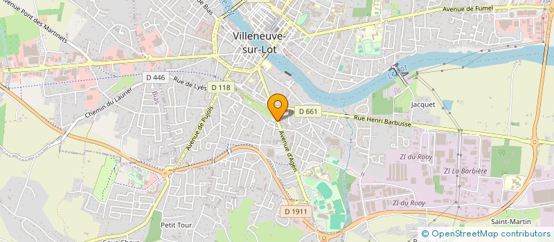 localisation de l'entreprise RUGBY CLUB VILLENEUVE XV  VILLENEUVE-SUR-LOT