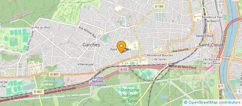 localisation de l'entreprise RUGBY COEUR DE SEINE à GARCHES