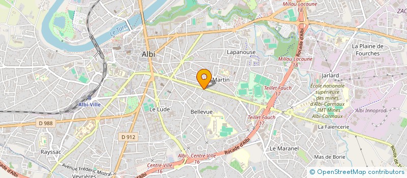 localisation de l'entreprise RUGBY CULTURE ET PASSION à ALBI