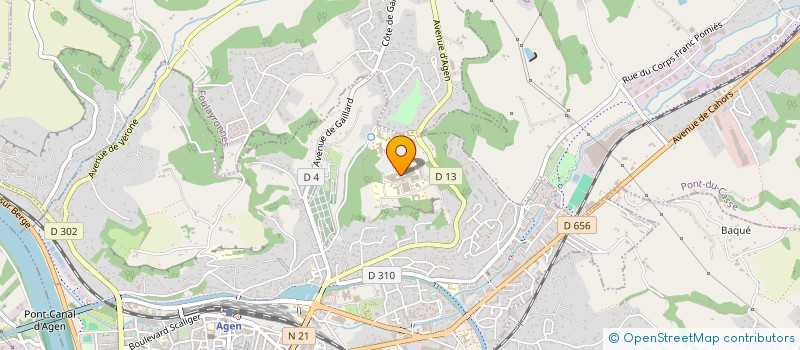 localisation de l'entreprise RUGBY DES HOPITAUX DE L'AGENAIS  AGEN