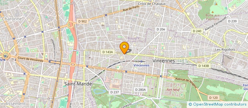 localisation de l'entreprise RUGBY FOR HELP à VINCENNES