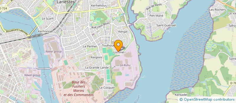 localisation de l'entreprise RUGBY LANESTER LOCUNEL  LANESTER