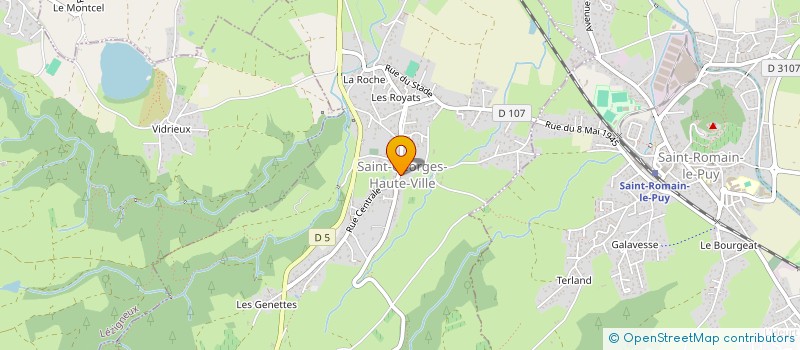 localisation de l'entreprise RUGBY LOISIR HAUTEVILLOIS  SAINT-GEORGES-HAUTE-VILLE