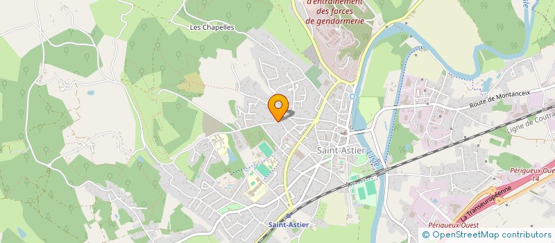 localisation de l'entreprise RUGBY-LOISIRS LES HOSPITALOUS  SAINT-ASTIER