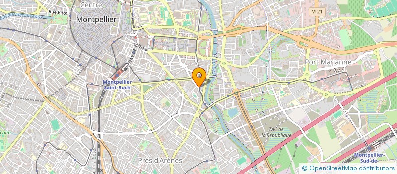 localisation de l'entreprise RUGBY MONTPELLIER CROIX D'ARGENT XIII à MONTPELLIER