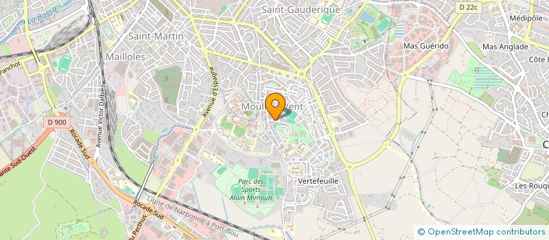 localisation de l'entreprise RUGBY MOULIN A VENT PERPIGNAN  PERPIGNAN