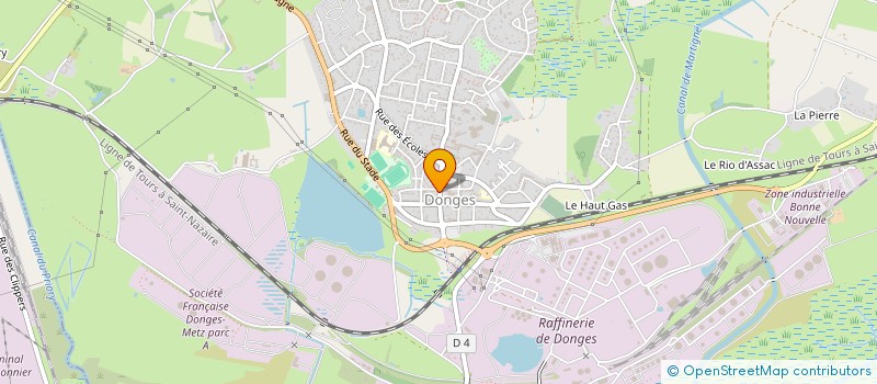 localisation de l'entreprise RUGBY OLYMPIC DONGEOIS  DONGES