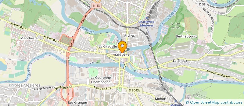 localisation de l'entreprise RUGBY OLYMPIQUE CHARLEVILLE  CHARLEVILLE MEZIERES