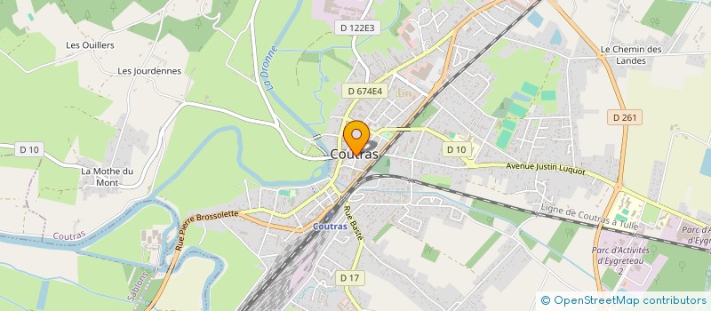 localisation de l'entreprise RUGBY PAYS COUTRADAIS  COUTRAS