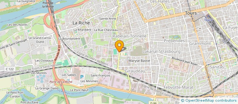localisation de l'entreprise RUGBY TOURAINE PLUS  TOURS
