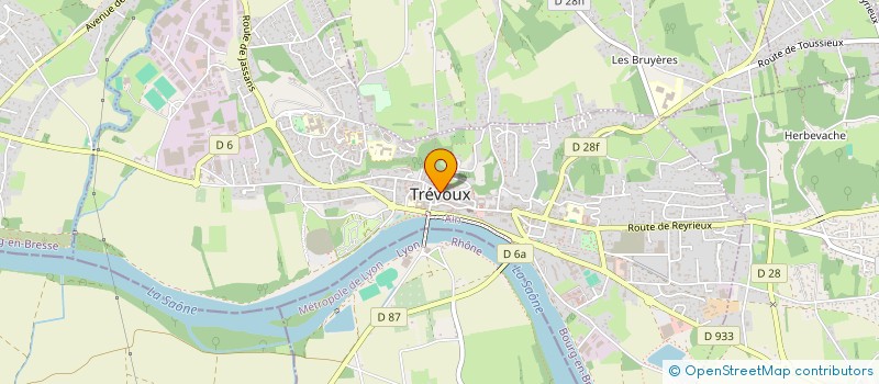 localisation de l'entreprise RUGBY TREVOUX CHATILLON à TREVOUX