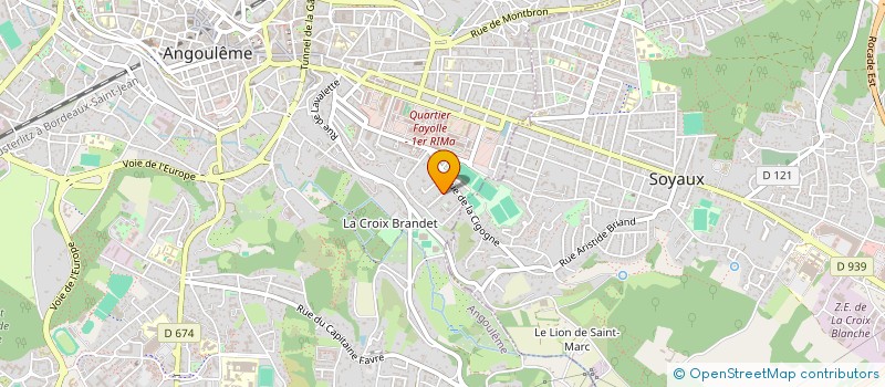 localisation de l'entreprise RUGBY XPR FRANCE  ANGOULEME