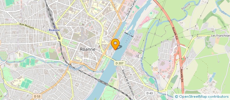 localisation de l'entreprise RUGGED  ROANNE