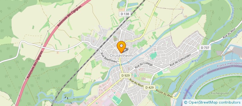 localisation de l'entreprise RUKU REMORQUES à DRUSENHEIM