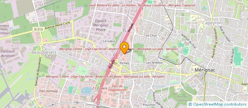 localisation de l'entreprise RULLIER EQUIPEMENTS  MERIGNAC