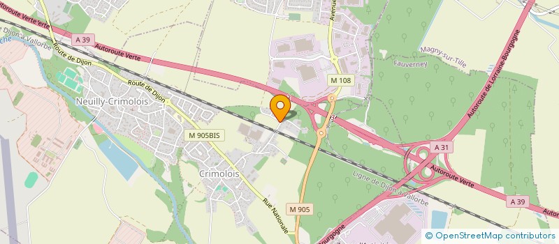 localisation de l'entreprise RULLIERE CACHET DIJON à QUETIGNY
