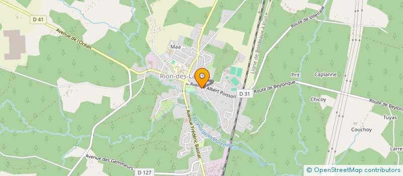 localisation de l'entreprise RUN & BIKE RIONNAIS  RION-DES-LANDES