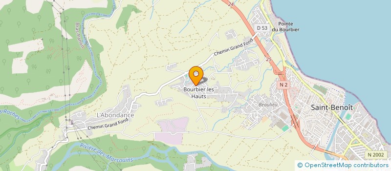 localisation de l'entreprise RUN CONCEPT ASSURANCES  SAINT-BENOIT