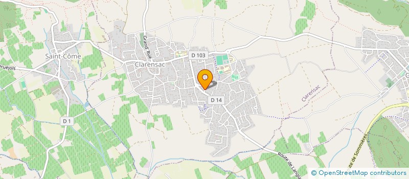 localisation de l'entreprise RUN ENDURANCE VAUNAGE (REV)  CLARENSAC