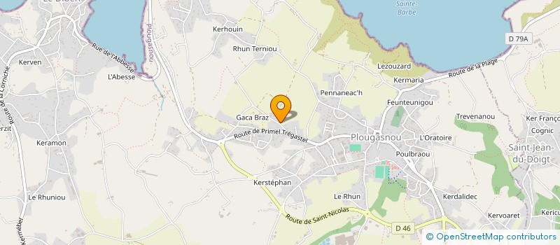 localisation de l'entreprise RUN GACA  PLOUGASNOU