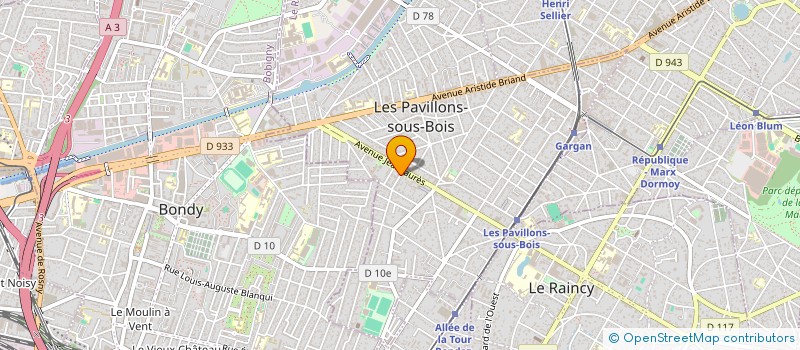 localisation de l'entreprise RUN TRANSPORT à LES PAVILLONS-SOUS-BOIS