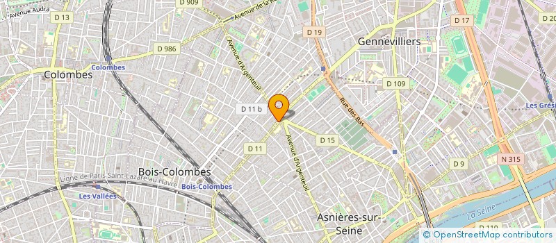 localisation de l'entreprise RUNIVERSE à BOIS-COLOMBES
