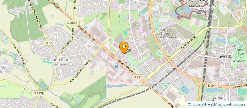 localisation de l'entreprise RUNJET 77  MONTEVRAIN