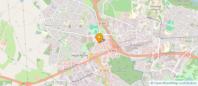 localisation de l'entreprise RUNNING 49 à BEAUCOUZE