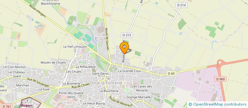 localisation de l'entreprise RUNNING AND TRAIL DOUESSIN  DOUE-EN-ANJOU