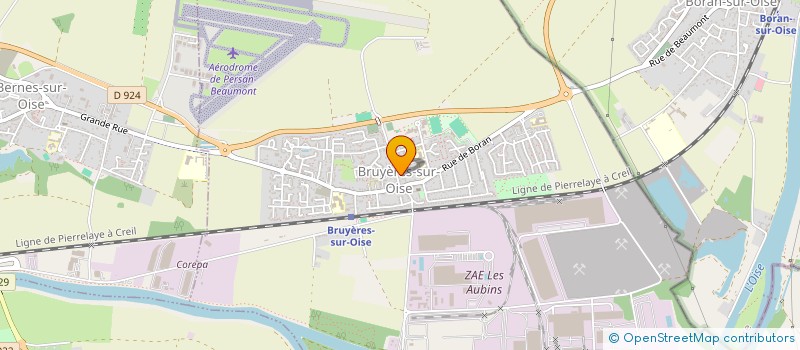 localisation de l'entreprise RUNNING ASSOCIATION BRUYERES  BRUYERES-SUR-OISE