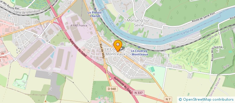 localisation de l'entreprise RUNNING CLUB COUDRAYSIEN  LE COUDRAY-MONTCEAUX