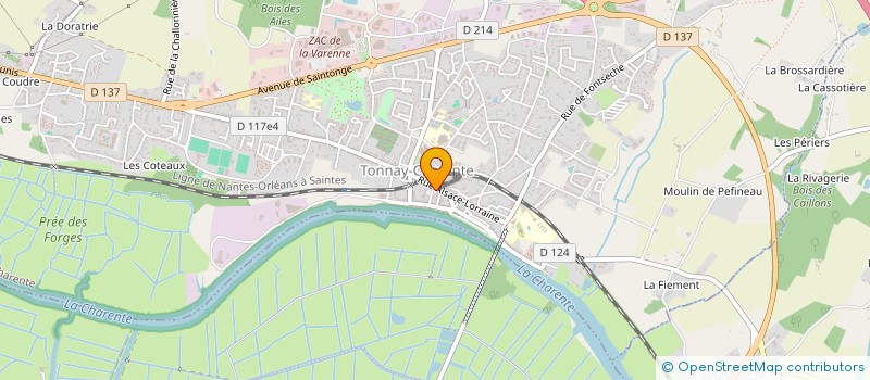 localisation de l'entreprise RUNNING CLUB TOUTES ALLURES TONNACQUOISES  TONNAY-CHARENTE