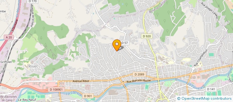 localisation de l'entreprise RUNNING CLUB USSAC  BRIVE-LA-GAILLARDE