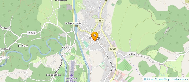 localisation de l'entreprise RUOMSOISE DE TRAVAUX à RUOMS