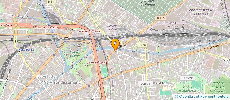 localisation de l'entreprise RUPRICH ROBERT à PANTIN