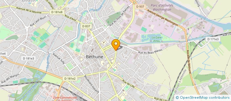 localisation de l'entreprise RUPRO à BETHUNE