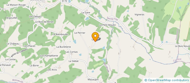 localisation de l'entreprise RURART' L'ART EN RURALITE  BOISSEUILH