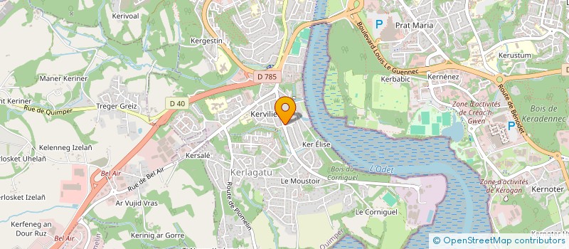 localisation de l'entreprise RUSE & CIE à QUIMPER