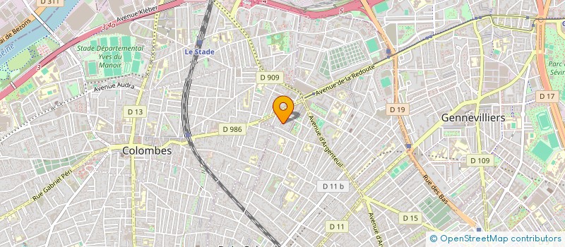 localisation de l'entreprise RUSH à BOIS-COLOMBES