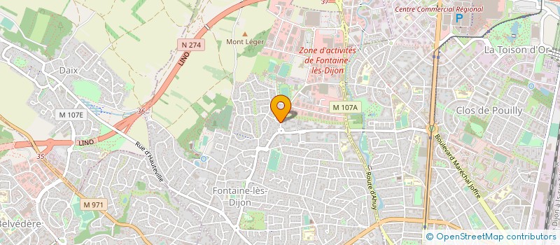 localisation de l'entreprise RUSH BADMINTON FONTAINE LES DIJON  FONTAINE-LES-DIJON