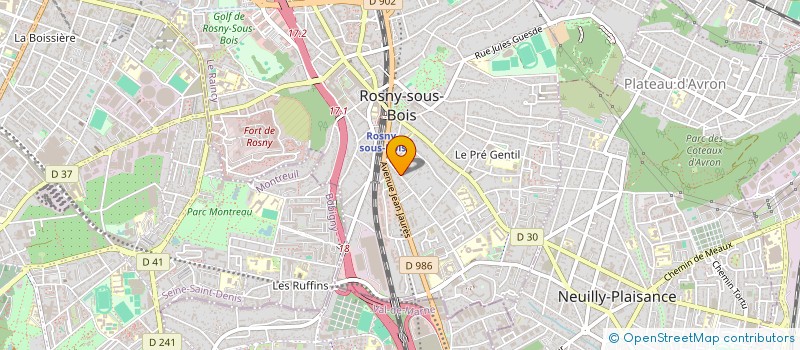 localisation de l'entreprise RUSH FORMATION à ROSNY-SOUS-BOIS