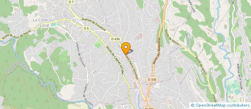 localisation de l'entreprise RUSSO BAUDOIN ET ERMINIO à LA COLLE-SUR-LOUP