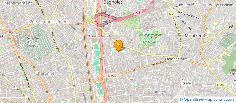 localisation de l'entreprise RUSTIK PRODUCTION à BAGNOLET