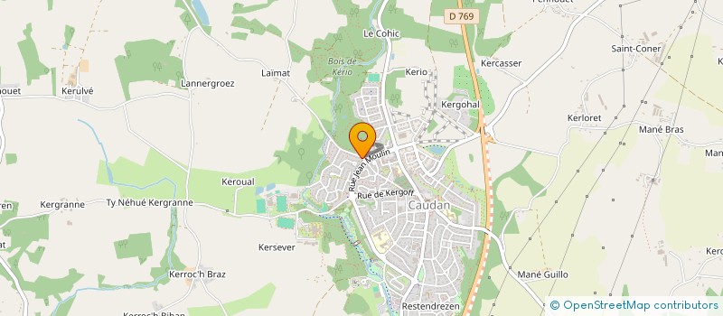 localisation de l'entreprise RUSTUELEC à CAUDAN