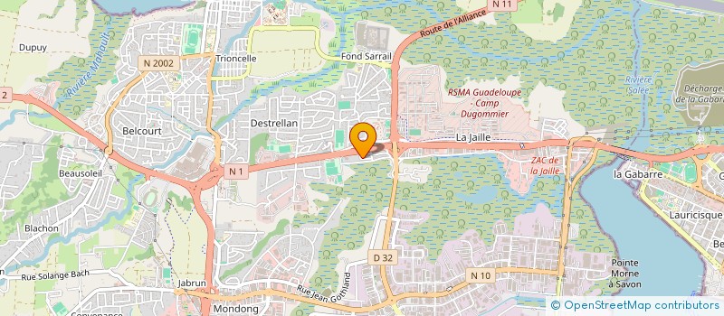 localisation de l'entreprise RUTHENE11  BAIE-MAHAULT